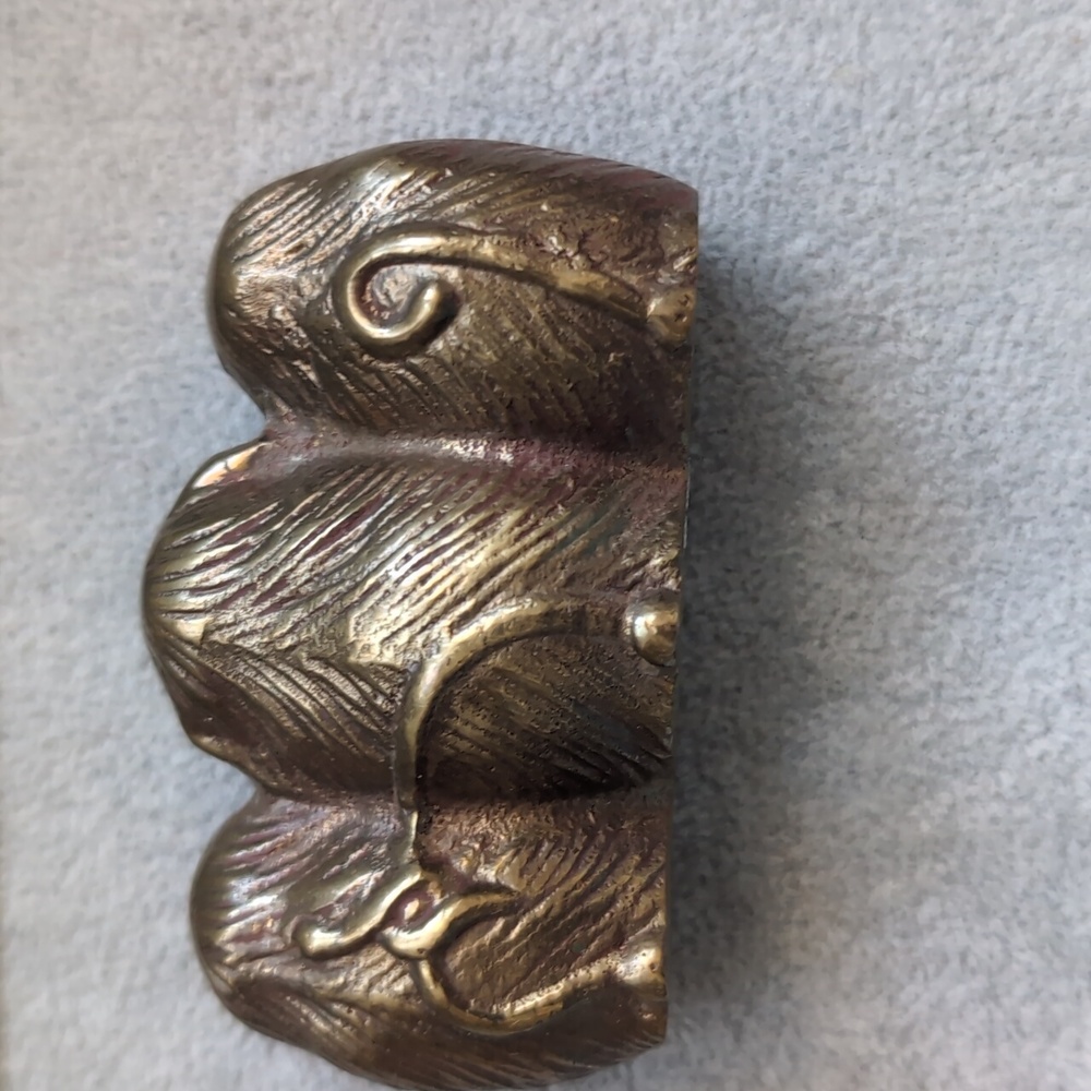 Brass Three Wise Monkeys Sculpture - Picture 3 of 3